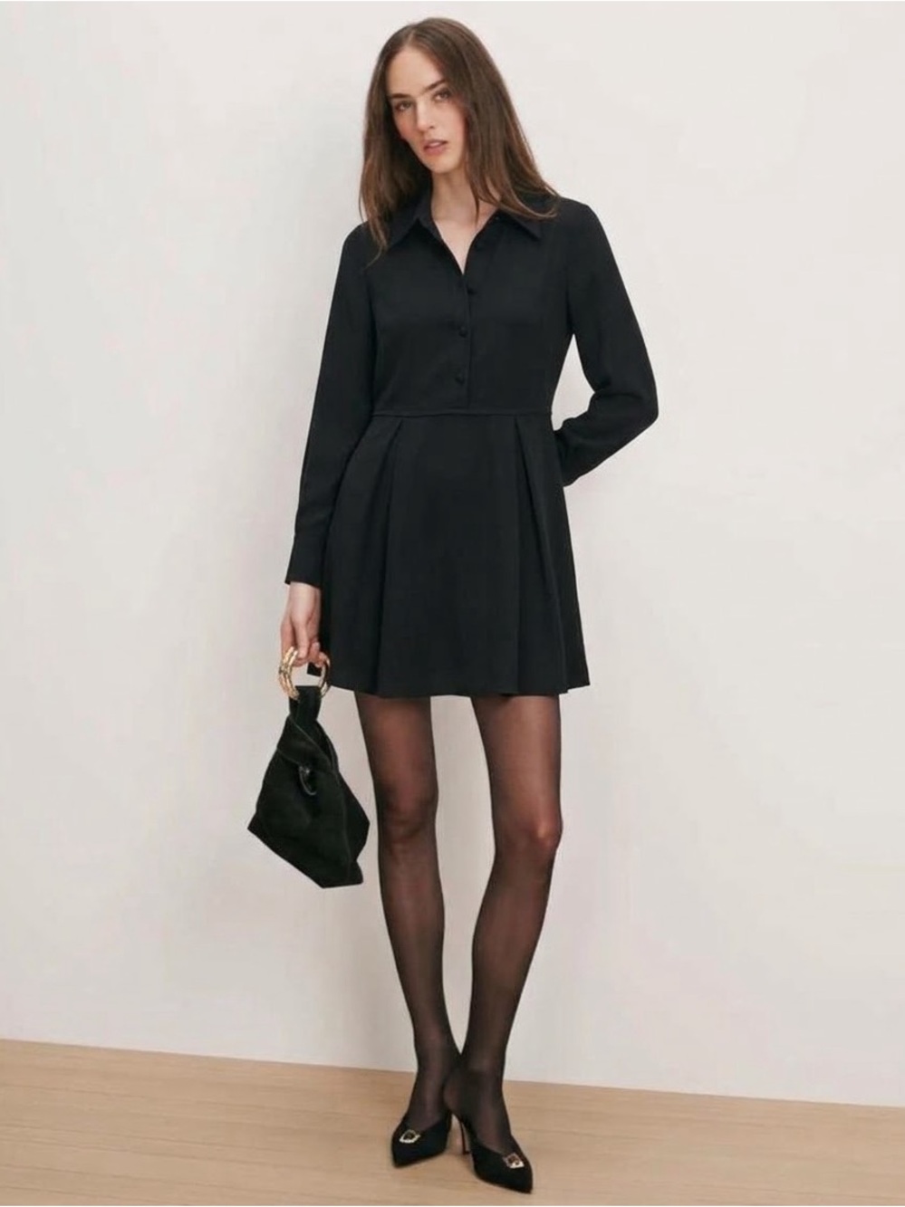 Tuckernuck Pomander Place NEW Black Annalise Pleated Mini Dress Sz XL Old Money